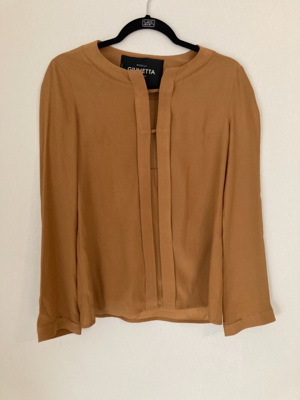 GIULIETTA Italian Silk Blouse Mustard/Gold Very Tom Ford 90s Era